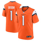 Number 1 Groom Denver Broncos Nike Game Jersey - Orange