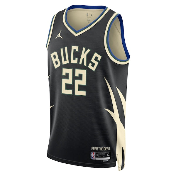Khris Middleton Milwaukee Bucks Jordan Brand Unisex Swingman Jersey - Statement Edition - Black