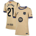 Frenkie de Jong Barcelona Nike Youth 2025/26 Away Stadium Replica Jersey - Gold