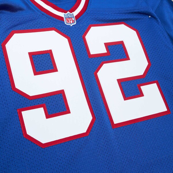 Michael Strahan New York Giants 1993 Authentic Throwback Retired Player Jersey - Royal/White
