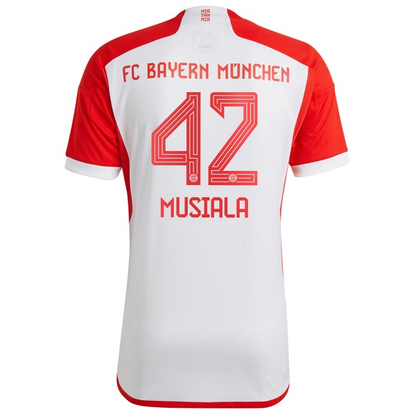 Jamal Musiala Bayern Munich adidas Youth 2023/24 Home Replica Jersey - White/Green