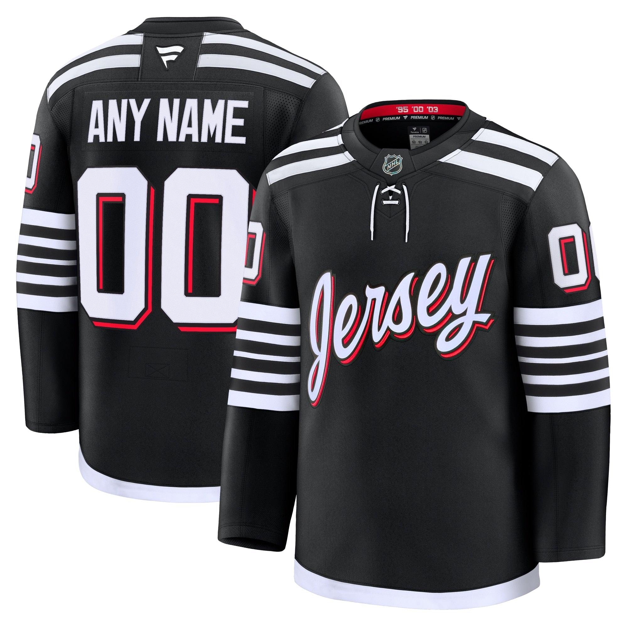 New Jersey Devils  Home Premium Custom Jersey - Red/Black/White