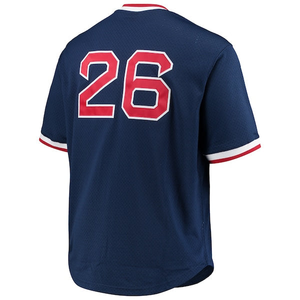 Wade Boggs Boston Red Sox Big & Tall Cooperstown Collection Mesh Batting Practice Jersey - Navy