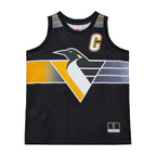 Mario Lemieux Pittsburgh Penguins  Unisex Maxxed Out Fashion Basketball Jersey - Black