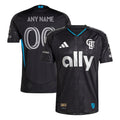 Charlotte FC adidas 2025 Fortress Kit Authentic Custom Jersey - Black