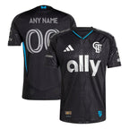 Charlotte FC adidas 2025 Fortress Kit Authentic Custom Jersey - Black