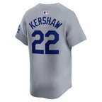 Clayton Kershaw Los Angeles Dodgers Nike Away Limited Player Jersey - Gray