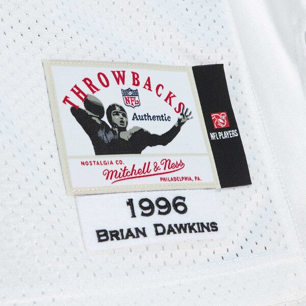Brian Dawkins Philadelphia Eagles 1996 Authentic Throwback Retired Player Jersey - White/Black