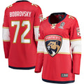 Sergei Bobrovsky Florida Panthers  Women's Home 2024 Stanley Cup Champions Breakaway Player Jersey – Red