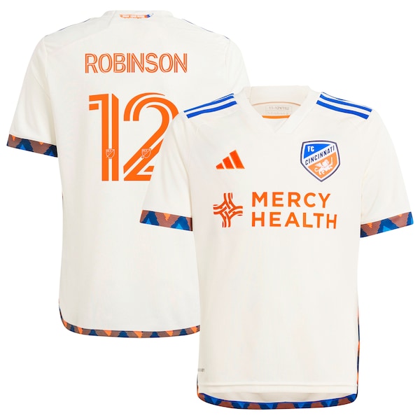 Miles Robinson FC Cincinnati adidas Youth 2024 The Canvas Kit Replica Player Jersey - White