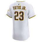 Fernando Tatis Jr. San Diego Padres Nike Home Elite Jersey - White/Brown/Khaki