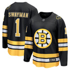 Jeremy Swayman Boston Bruins  Home Breakaway Player Jersey - Black