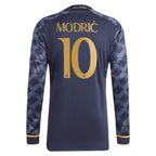 Luka Modric Los Merengues adidas 2023/24 Away Long Sleeve Replica Player Jersey - Navy/White