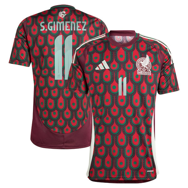 Santiago Giménez Mexico National Team adidas 2024 Home Replica Player Jersey - Green
