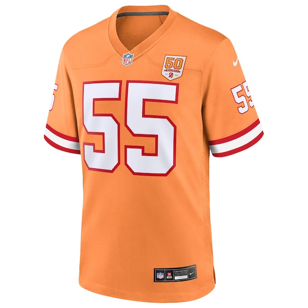 Derrick Brooks  Tampa Bay Buccaneers Nike 50th Season Game Jersey - Creamsicle/Red