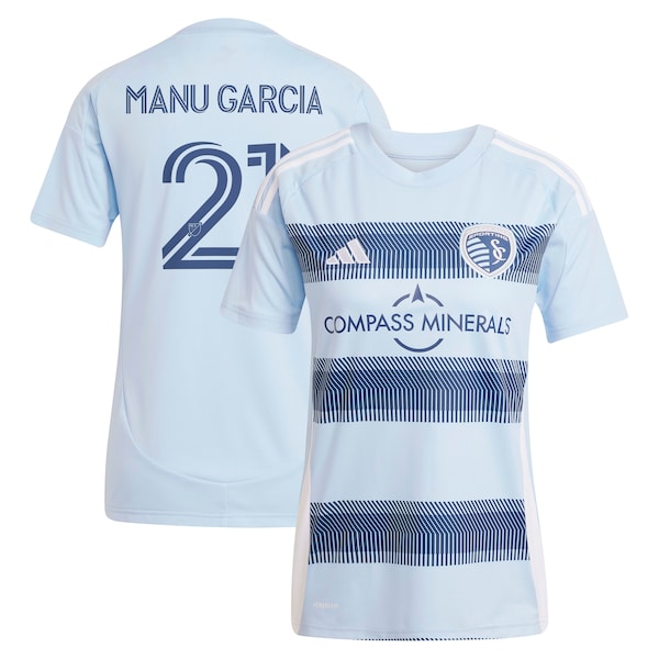 Manu Garcia Sporting Kansas City adidas Women's 2025 One KC Replica Player Jersey - Light Blue