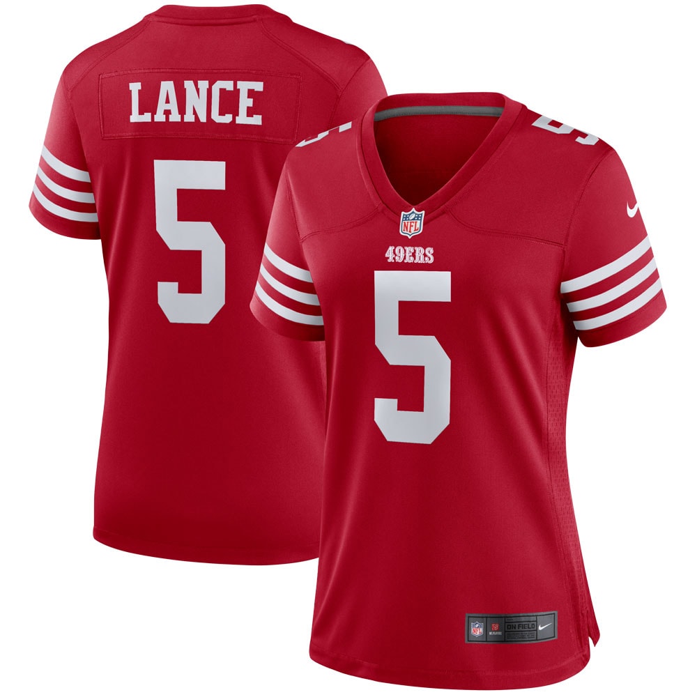 Trey Lance San Francisco 49ers Nike Women's Player Jersey - White/Scarlet