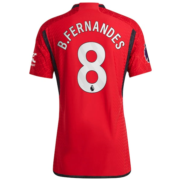 Bruno Fernandes Manchester United adidas 2023/24 Home Authentic Player Jersey - Red/Green