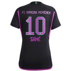 Leroy Sané Bayern Munich adidas Women's 2023/24 Away Replica Player Jersey - Black/White