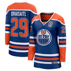 Leon Draisaitl Edmonton Oilers  Women's 2025 Stanley Cup Final Home Breakaway Jersey - Royal