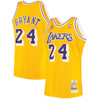 Men's Los Angeles Lakers Kobe Bryant Gold 2007 Hardwood Classics Authentic Jersey