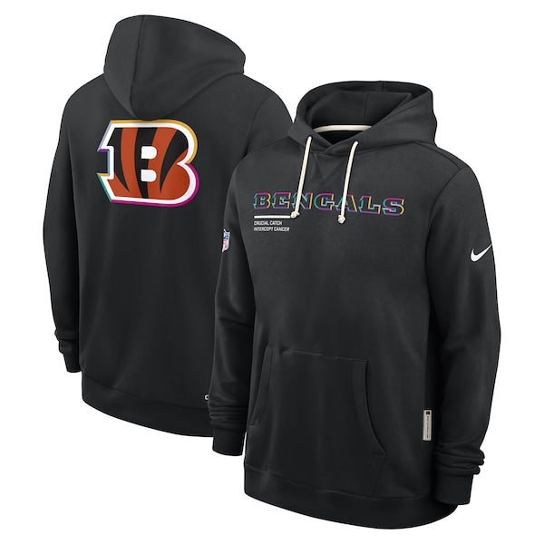 Cincinnati Bengals Nike 2025 NFL Crucial Catch Sideline Standard Issue Dri-FIT Hoodie - Black