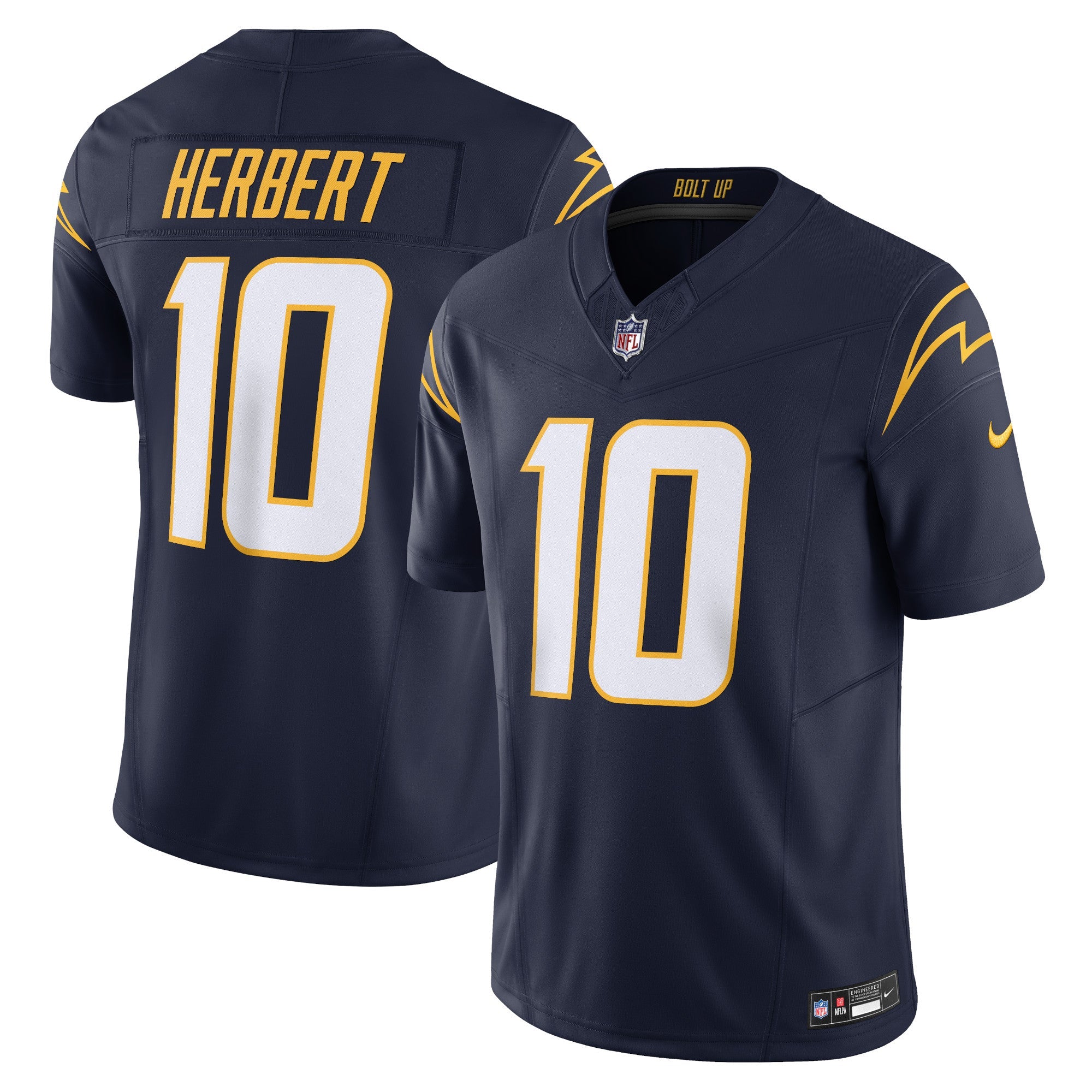 Justin Herbert Los Angeles Chargers Nike Vapor F.U.S.E. Limited Jersey - White/Navy/Powder Blue/Royal
