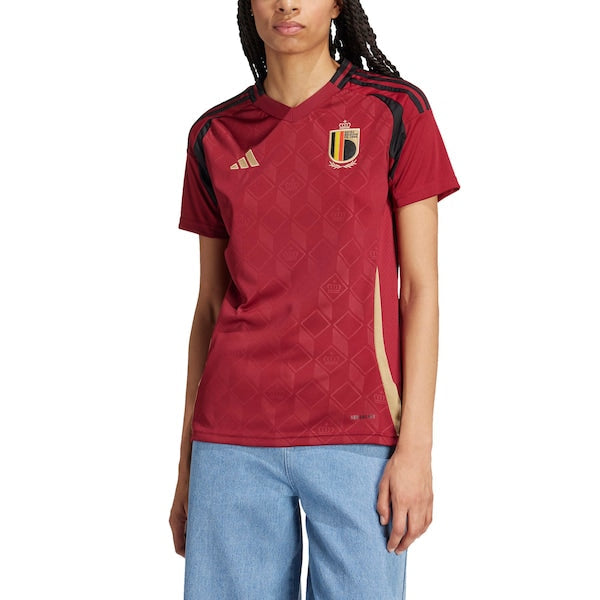 Belgium National Team adidas Women's 2024 Home Replica Jersey - Burgundy