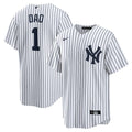 New York Yankees Nike #1 Dad Home Replica Jersey - White