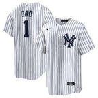 New York Yankees Nike #1 Dad Home Replica Jersey - White