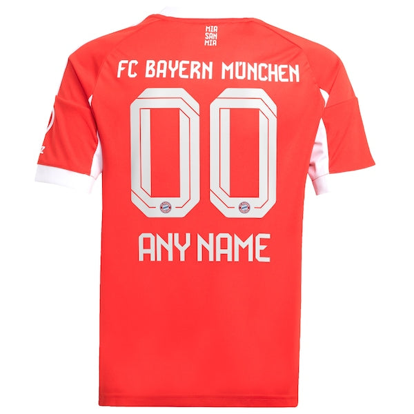 Bayern Munich adidas Youth 2025/26 Home Replica Custom Jersey - Red