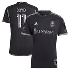 Tyler Boyd Nashville SC adidas 2024 Man In Black Kit Authentic Player Jersey - Black/Yellow