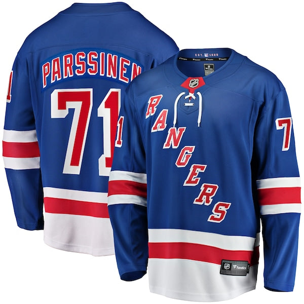 Juuso Parssinen New York Rangers  Home Breakaway Jersey - Blue