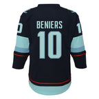 Matty Beniers Seattle Kraken Youth Alternate Replica Player Jersey - Navy