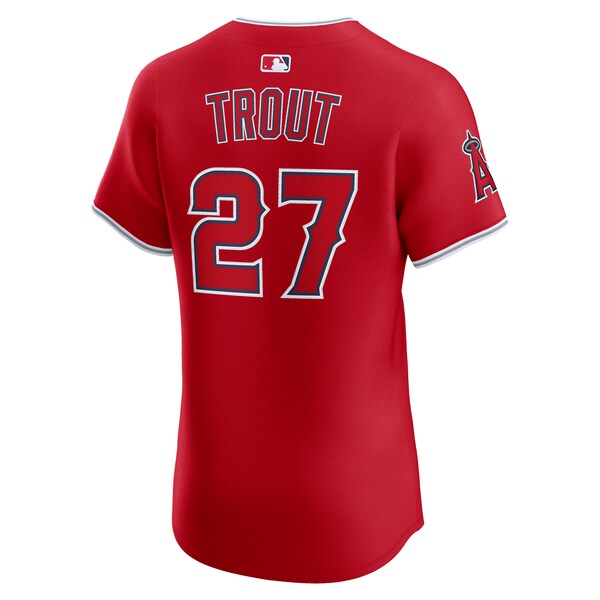 Mike Trout Los Angeles Angels Nike Alternate Elite Jersey - Red/White