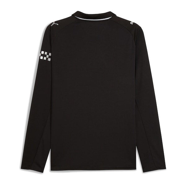 Manchester City Puma 2025/26 Away Replica Long Sleeve Jersey - Black/Light Blue