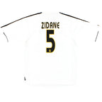 Zidane Los Merengues Adidas 2003-04 Home Jersey - White