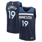 Joan Beringer Minnesota Timberwolves  2025 NBA Draft First Round Pick Fast Break Replica Jersey - Icon Edition - Navy