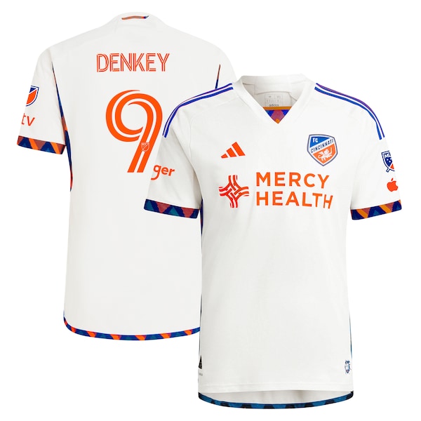 Kévin Denkey FC Cincinnati adidas 2024 The Canvas Kit Authentic Player Jersey - White