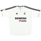 Zidane Los Merengues Adidas 2003-04 Home Jersey - White