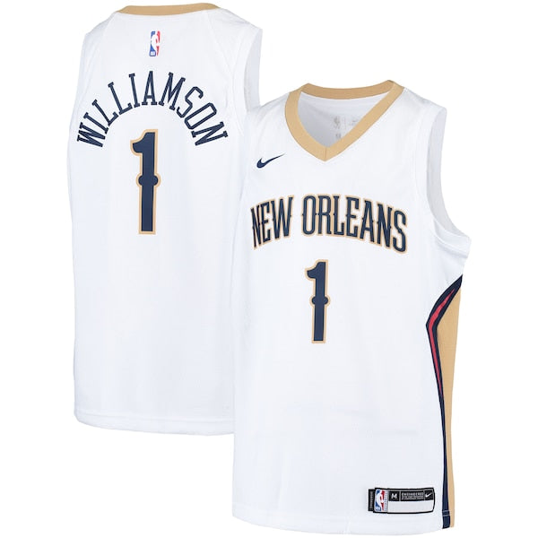 Zion Williamson New Orleans Pelicans Nike Youth Swingman Player Jersey - Association Edition - White/Navy