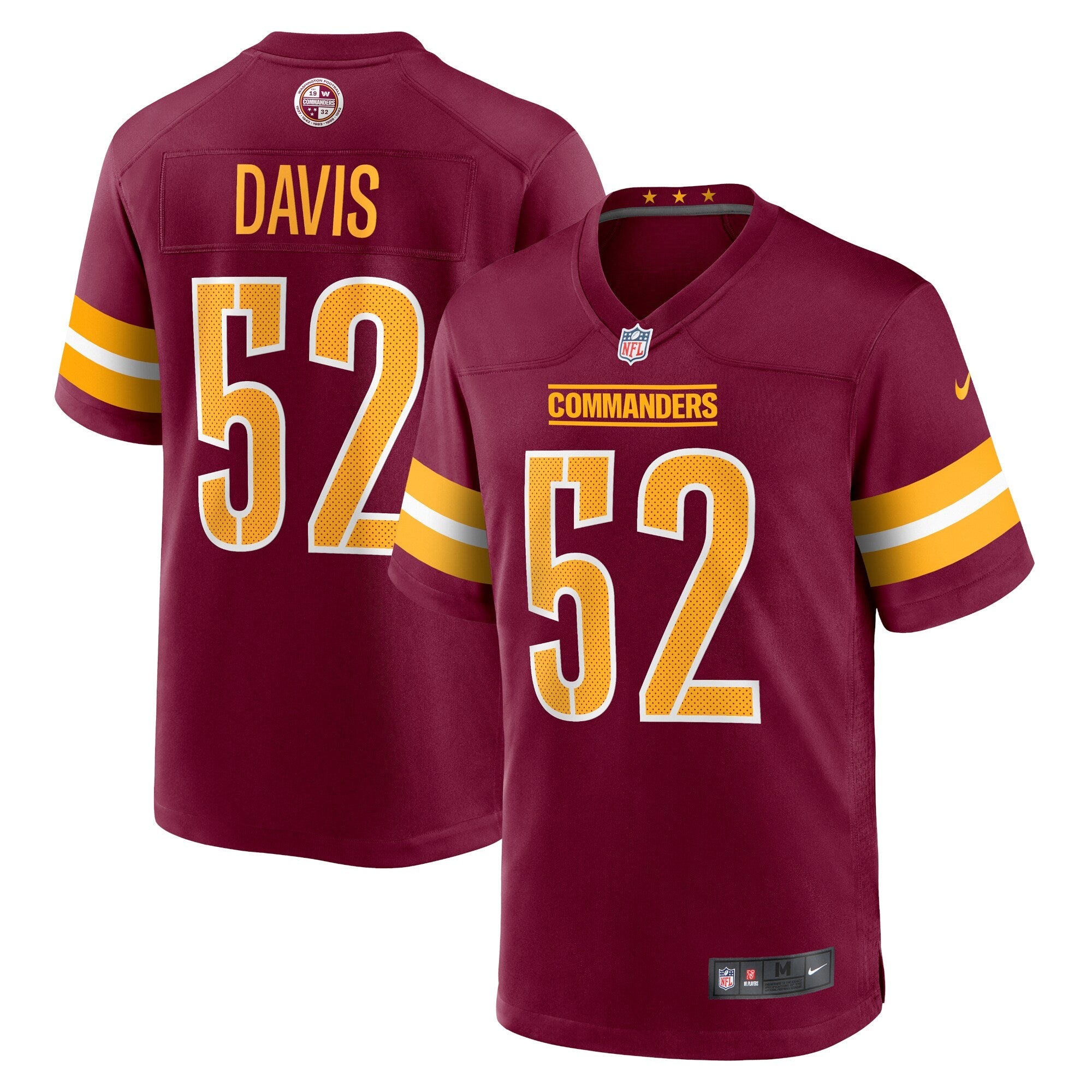 Jamin Davis Washington Commanders Nike Game Jersey - White/Burgundy
