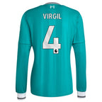 Virgil van Dijk Liverpool adidas 2025/26 Third Replica Long Sleeve Player Jersey - Green
