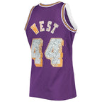 Jerry West Los Angeles Lakers 1971/72 Hardwood Classics NBA 75th Anniversary Diamond Swingman Jersey - Purple