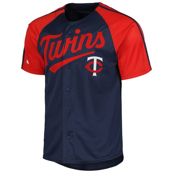 Minnesota Twins Stitches Team Raglan Sleeve Jersey - Navy