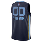 Memphis Grizzlies Nike Unisex Swingman Custom Jersey Navy - Icon Edition