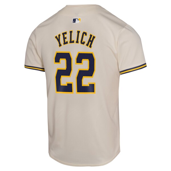Christian Yelich Milwaukee Brewers Nike Youth Home Game Player Jersey - Cream
