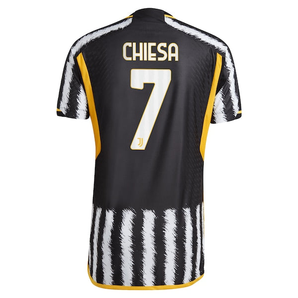Federico Chiesa Juventus adidas 2023/24 Home Authentic Player Jersey - Black/White
