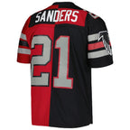 Deion Sanders Atlanta Falcons 1989 Split Legacy Replica Jersey - Black/Red