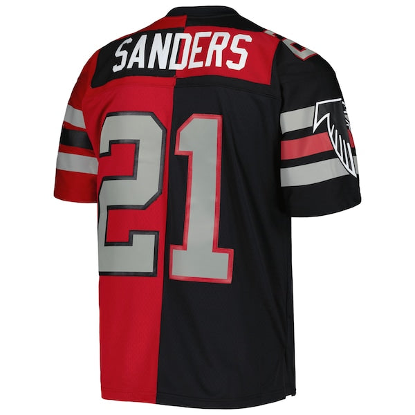 Deion Sanders Atlanta Falcons 1989 Split Legacy Replica Jersey - Black/Red